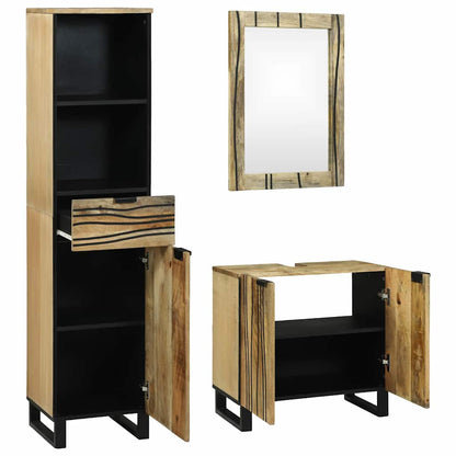 Badezimmermöbel Set mit Schubladen 3 pcs Braun 38 x 33 x 160 cm