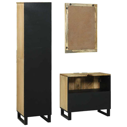 Badezimmermöbel Set mit Schubladen 3 pcs Braun 38 x 33 x 160 cm