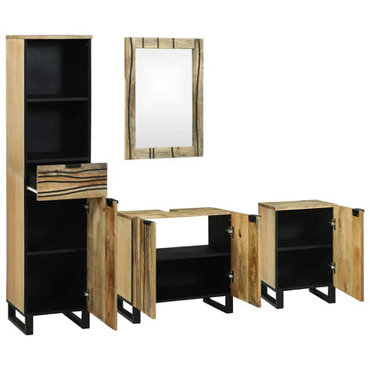 Badezimmermöbel Set mit Schubladen 4 pcs Braun 38 x 33 x 160 cm