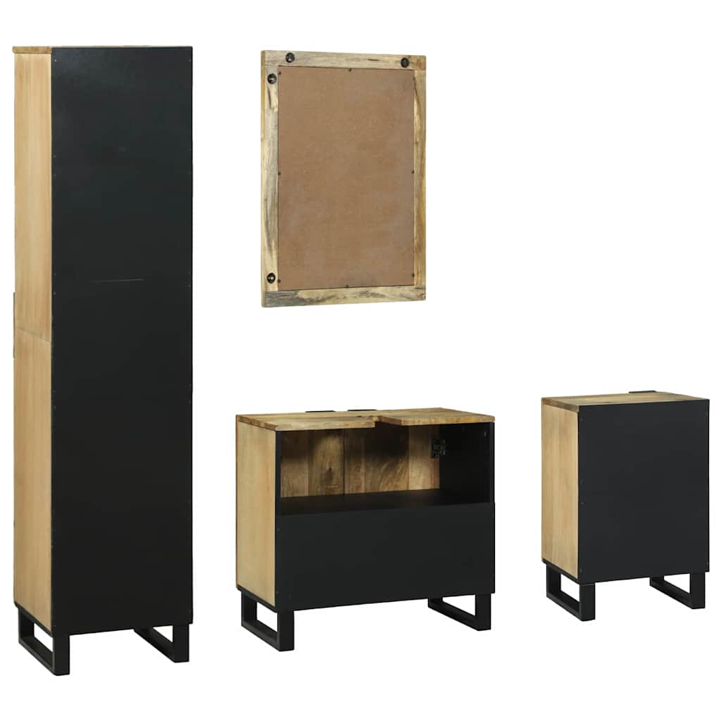 Badezimmermöbel Set mit Schubladen 4 pcs Braun 38 x 33 x 160 cm