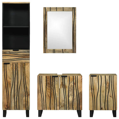 Badezimmermöbel Set mit Schubladen 4 pcs Braun 38 x 33 x 160 cm