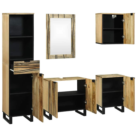 Badezimmermöbel Set mit Schubladen 5 pcs Braun 38 x 33 x 160 cm