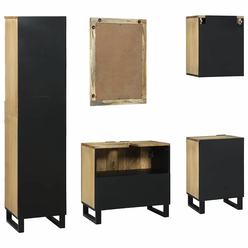Badezimmermöbel Set mit Schubladen 5 pcs Braun 38 x 33 x 160 cm