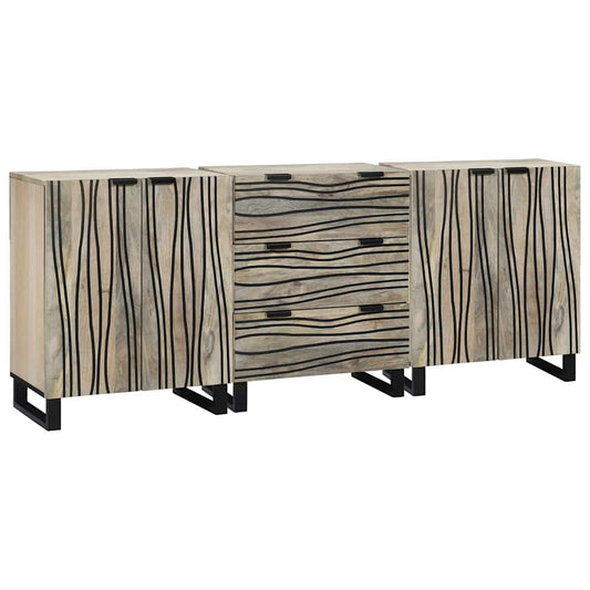 Badezimmermöbel Set mit Schubladen 3 pcs Weiß 180 x 33 x 75 cm