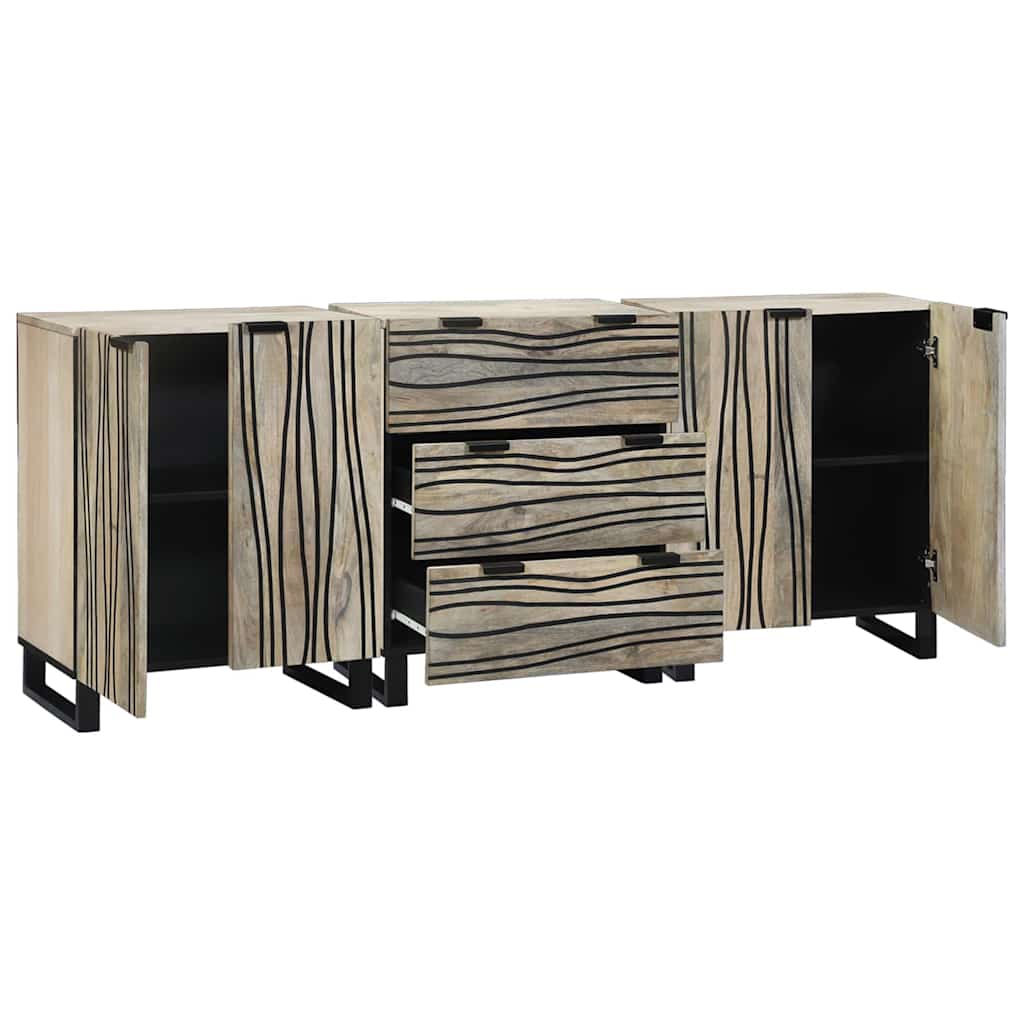 Badezimmermöbel Set mit Schubladen 3 pcs Weiß 180 x 33 x 75 cm