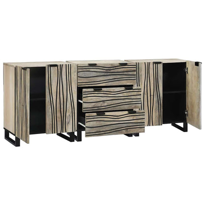 Badezimmermöbel Set mit Schubladen 3 pcs Weiß 180 x 33 x 75 cm
