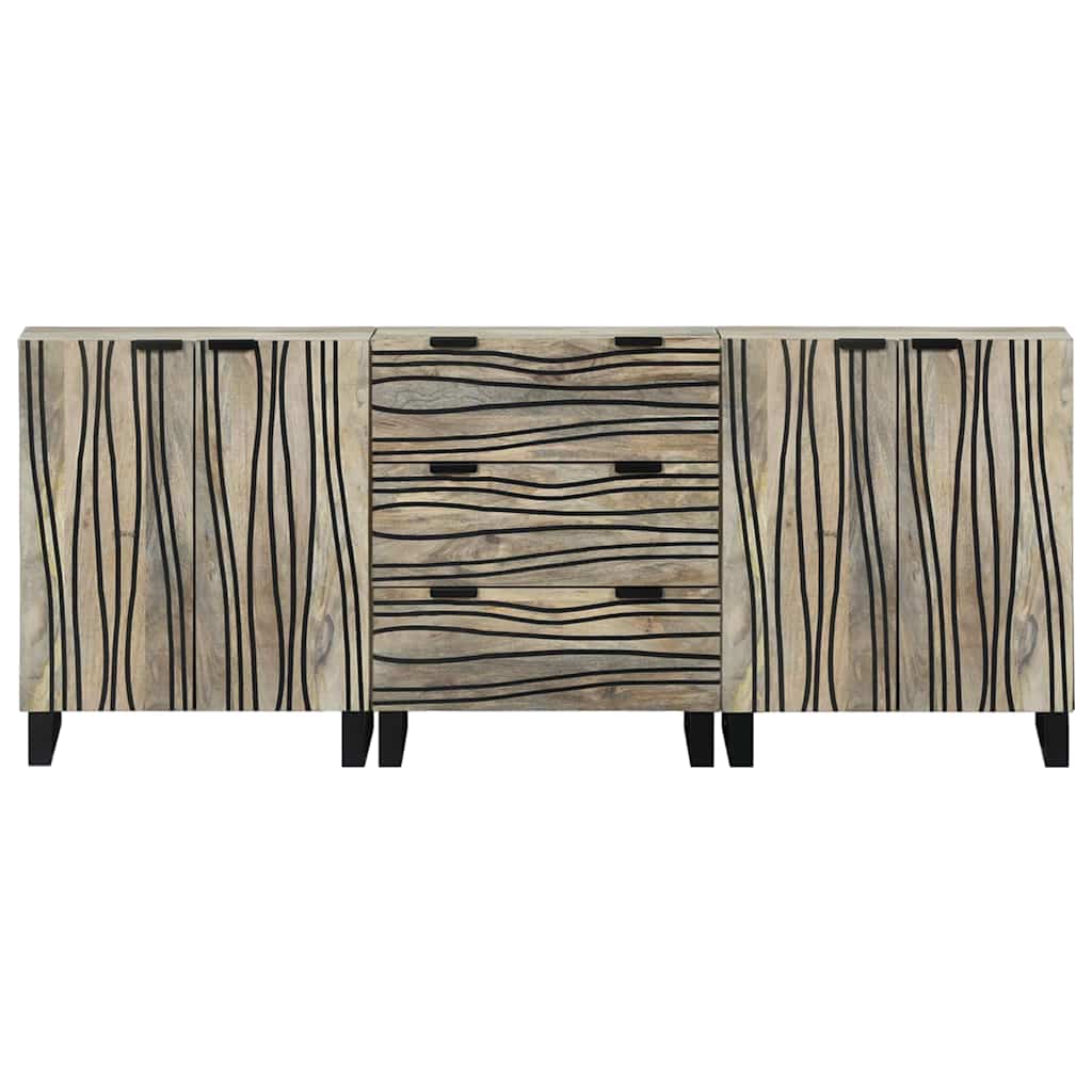 Badezimmermöbel Set mit Schubladen 3 pcs Weiß 180 x 33 x 75 cm