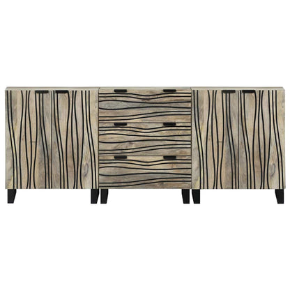 Badezimmermöbel Set mit Schubladen 3 pcs Weiß 180 x 33 x 75 cm