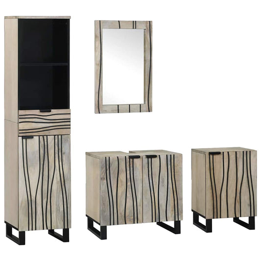 Badezimmermöbel Set mit Tür 4 pcs Walnussbraun 38 x 33 x 160 cm