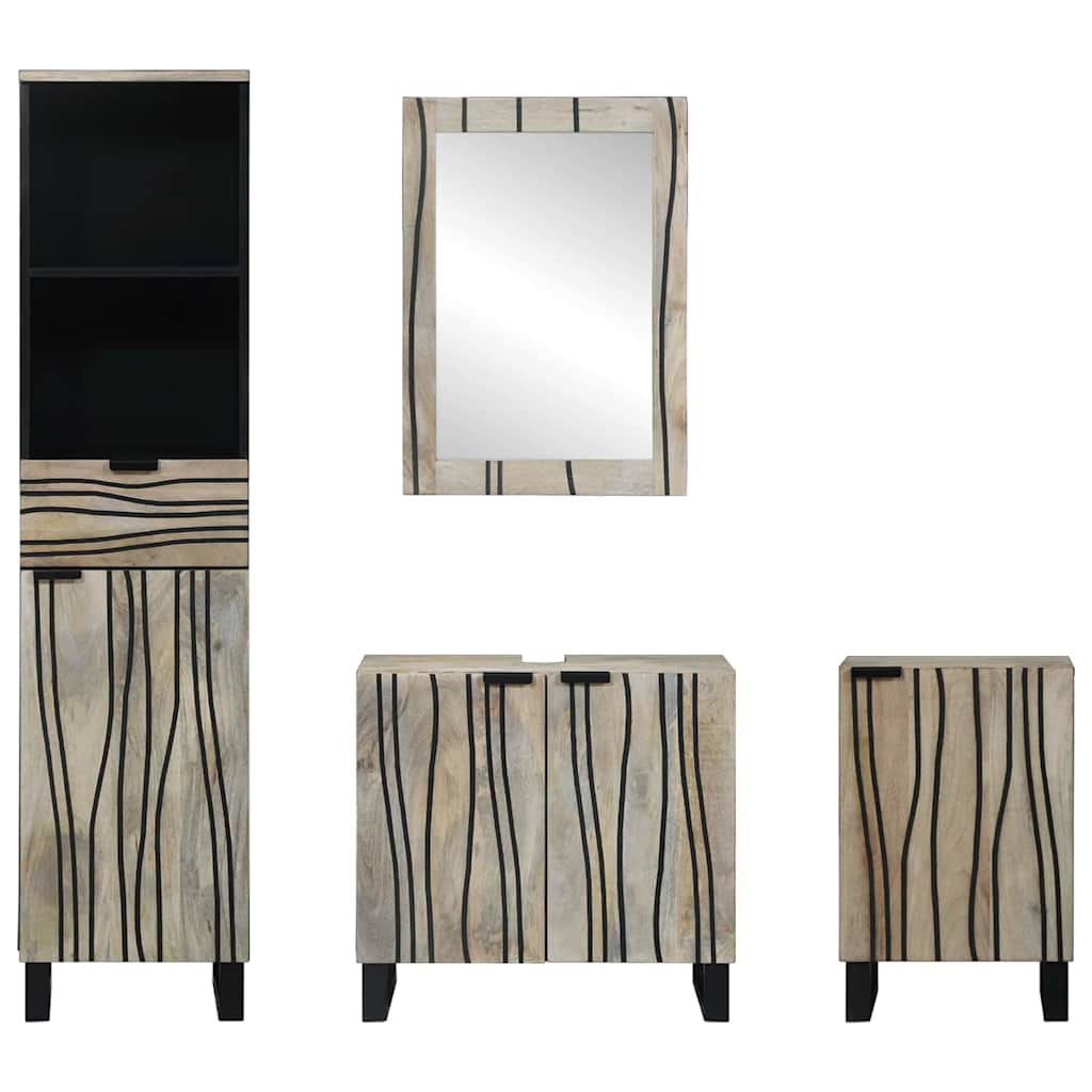 Badezimmermöbel Set mit Tür 4 pcs Walnussbraun 38 x 33 x 160 cm