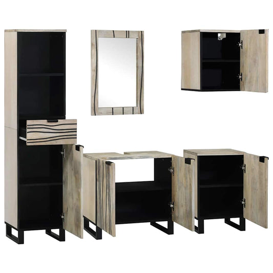 Badezimmermöbel Set mit Tür 5 pcs Walnussbraun 38 x 33 x 160 cm