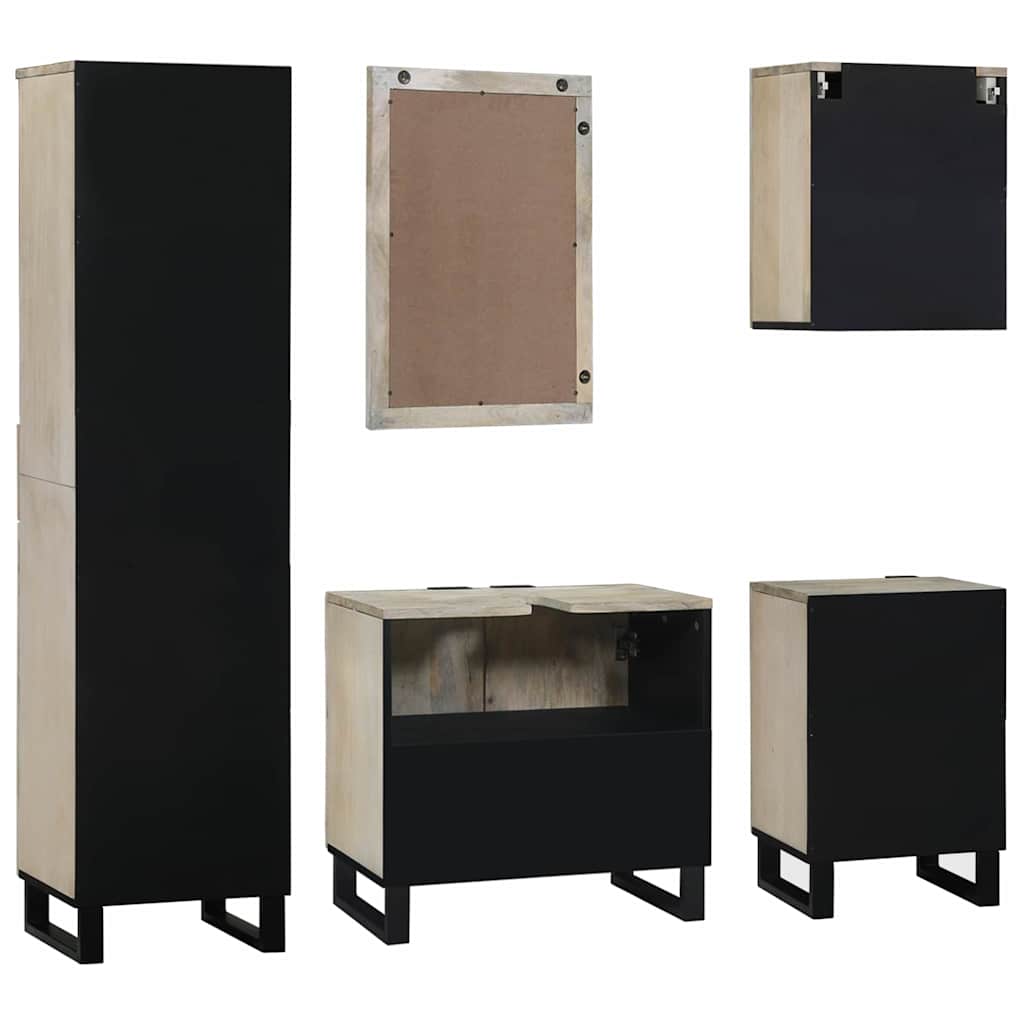 Badezimmermöbel Set mit Tür 5 pcs Walnussbraun 38 x 33 x 160 cm