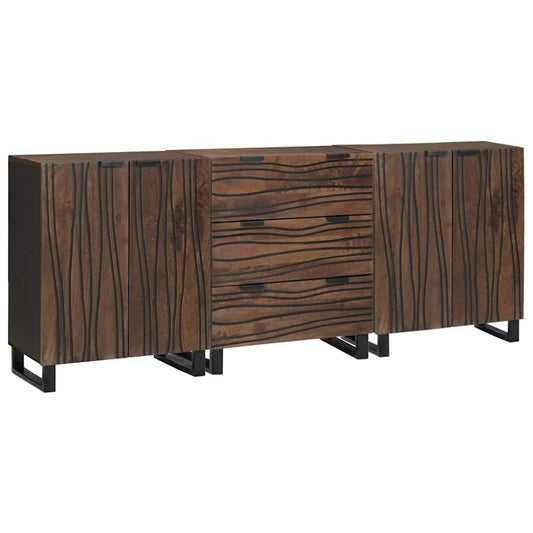 Badezimmermöbel Set mit Schubladen 3 pcs Braun 180 x 33 x 75 cm