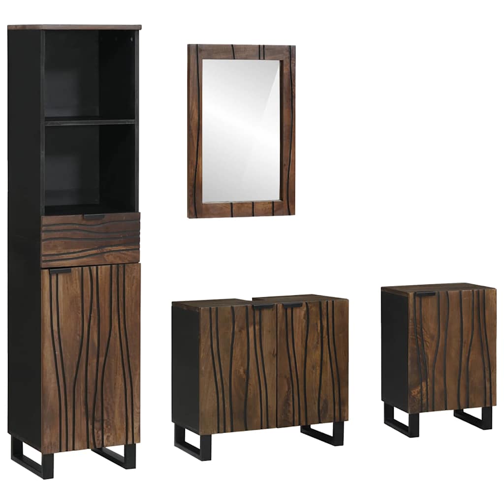 Badezimmermöbel Set mit Schubladen 4 pcs Weiß 38 x 33 x 160 cm