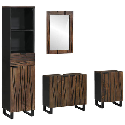 Badezimmermöbel Set mit Schubladen 4 pcs Weiß 38 x 33 x 160 cm