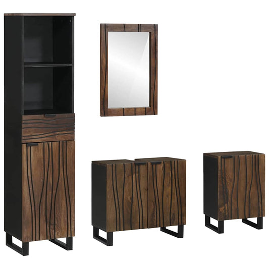Badezimmermöbel Set mit Schubladen 4 pcs Weiß 38 x 33 x 160 cm