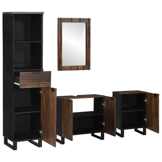Badezimmermöbel Set mit Schubladen 4 pcs Weiß 38 x 33 x 160 cm