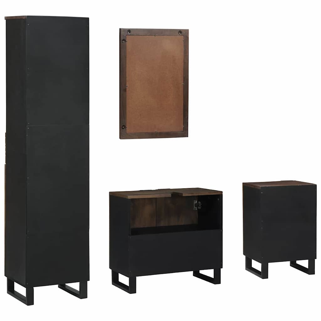 Badezimmermöbel Set mit Schubladen 4 pcs Weiß 38 x 33 x 160 cm