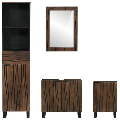 Badezimmermöbel Set mit Schubladen 4 pcs Weiß 38 x 33 x 160 cm