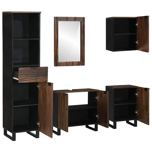 Badezimmermöbel Set mit Schubladen 5 pcs Weiß 38 x 33 x 160 cm