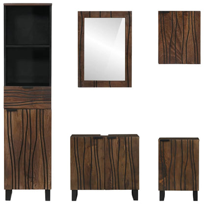 Badezimmermöbel Set mit Schubladen 5 pcs Weiß 38 x 33 x 160 cm