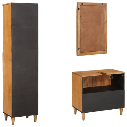 Badezimmermöbel Set mit Schubladen 3 pcs Braun 38 x 33 x 160 cm