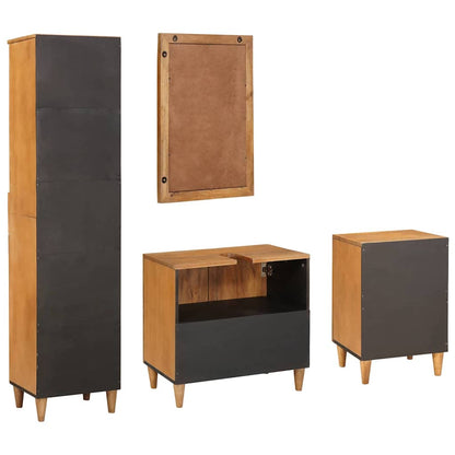 Badezimmermöbel Set mit Schubladen 4 pcs Braun 38 x 33 x 160 cm