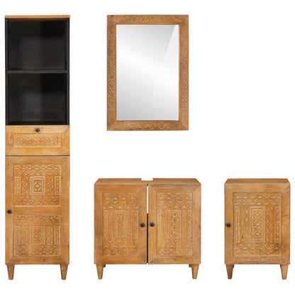 Badezimmermöbel Set mit Schubladen 4 pcs Braun 38 x 33 x 160 cm