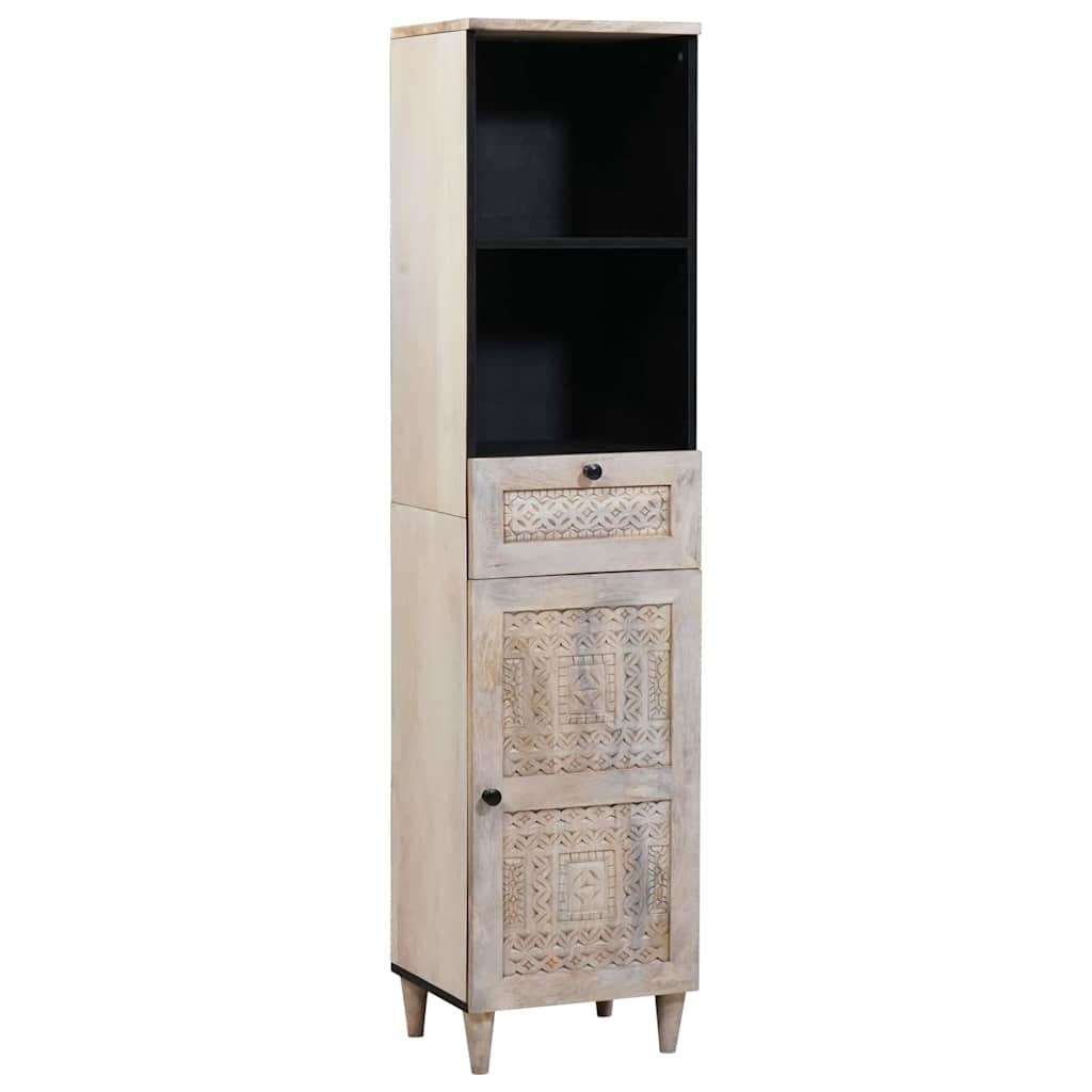 Badezimmermöbel Set mit Schubladen 4 pcs Weiß 38 x 33 x 160 cm