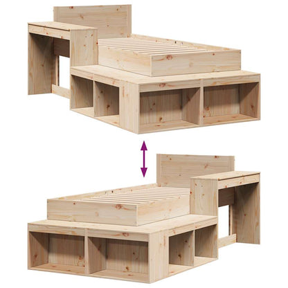 Massivholzbett ohne Matratze 80x200 cm Kiefernholz