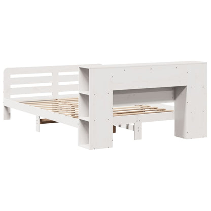 Massivholzbett ohne Matratze Weiß 150x200 cm Kiefernholz