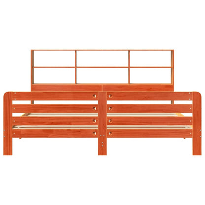 Massivholzbett ohne Matratze Wachsbraun 180x200 Kiefernholz