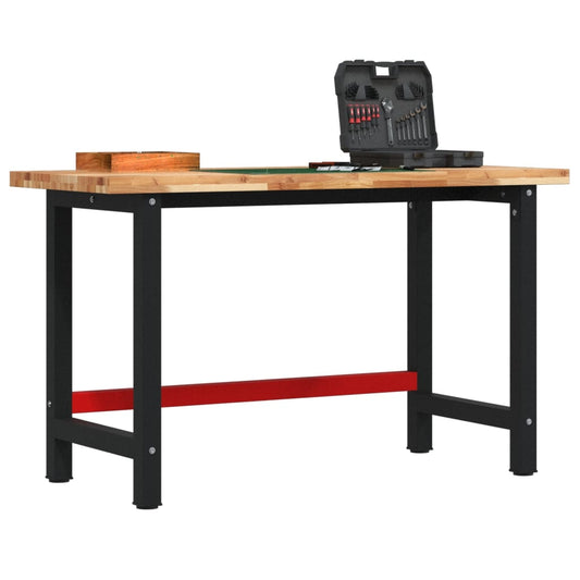 Werkbank 140x60x83 cm Massivholz Akazie Rechteckig