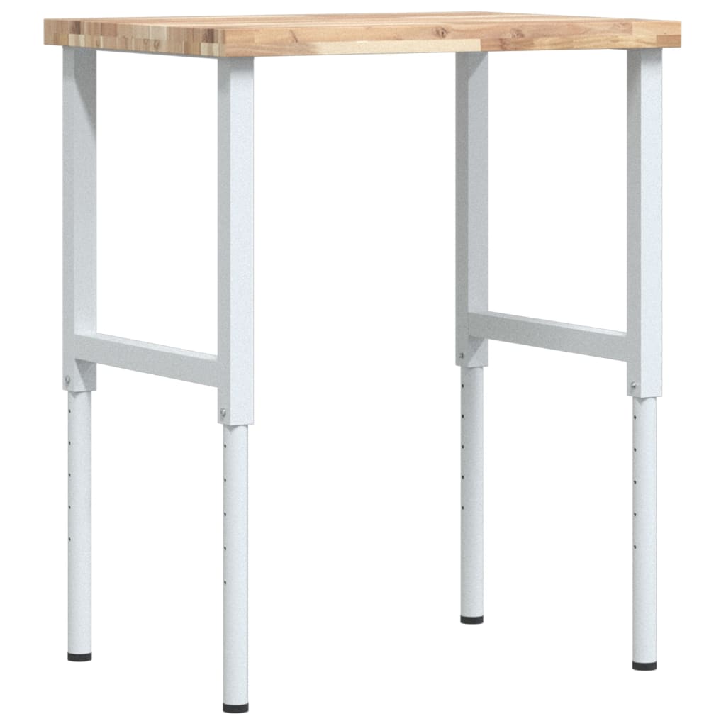 Werkbank 80x60x(73-99,5) cm Massivholz Akazie Rechteckig