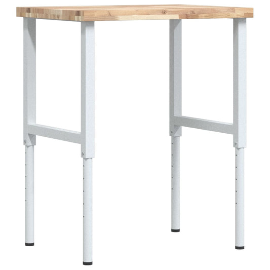 Werkbank 80x60x(73-99,5) cm Massivholz Akazie Rechteckig