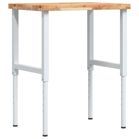 Werkbank 80x60x(73-99,5) cm Massivholz Akazie Rechteckig