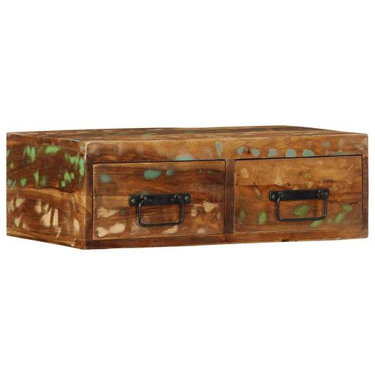 Tv-vægskab 60x30x19 cm massivt genbrugstræ