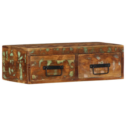Tv-vægskab 60x30x19 cm massivt genbrugstræ