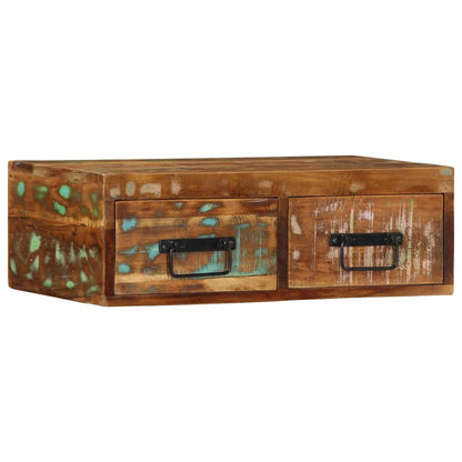 Tv-vægskab 60x30x19 cm massivt genbrugstræ