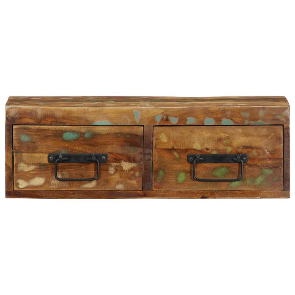 Tv-vægskab 60x30x19 cm massivt genbrugstræ