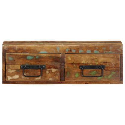 Tv-vægskab 60x30x19 cm massivt genbrugstræ