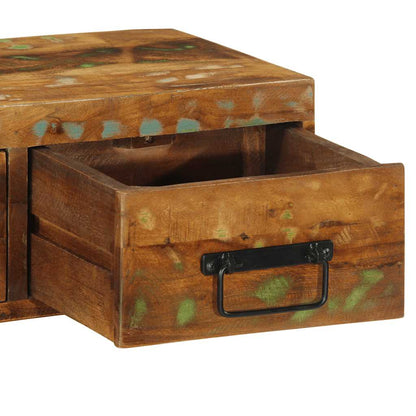 Tv-vægskab 60x30x19 cm massivt genbrugstræ