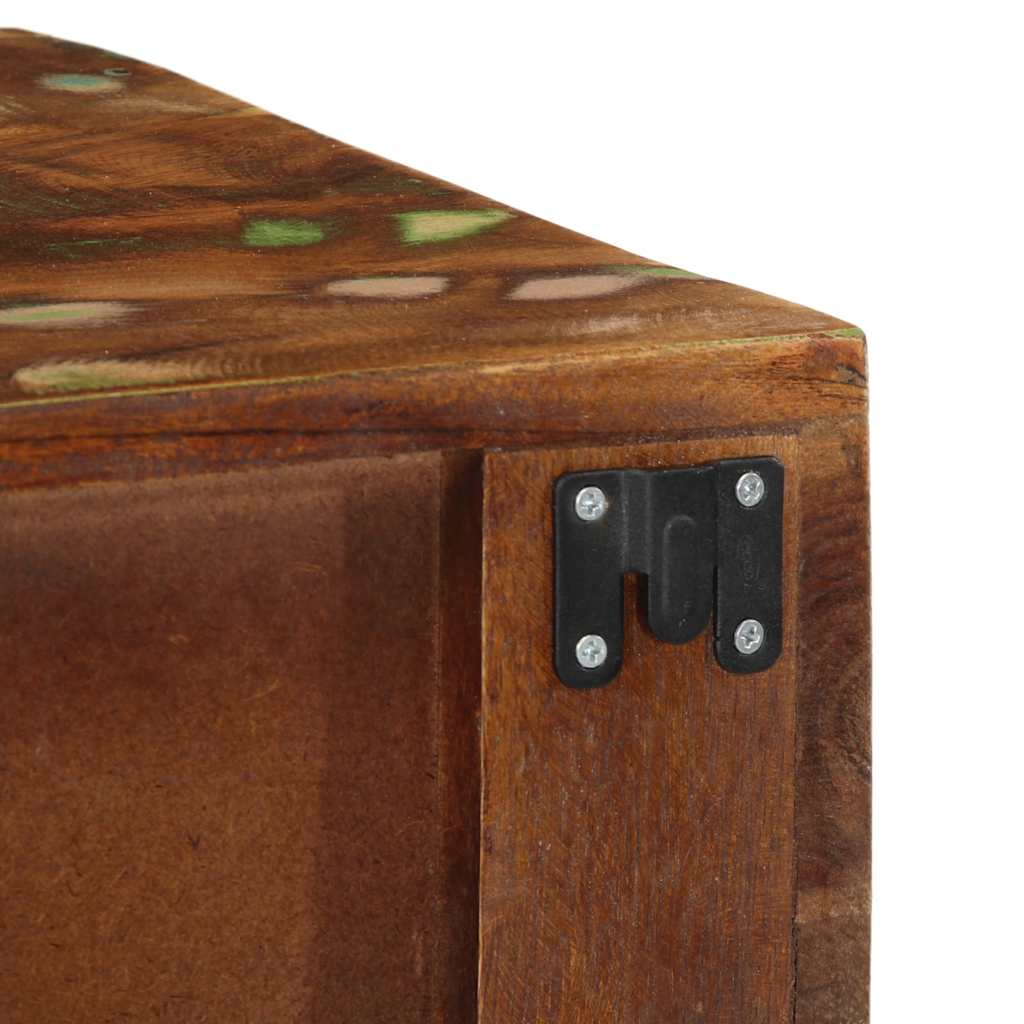 Tv-vægskab 60x30x19 cm massivt genbrugstræ