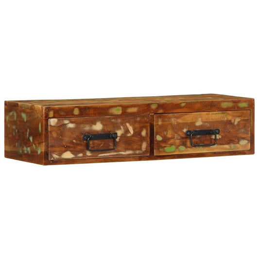 Tv-vægskab 80x30x19 cm massivt genbrugstræ