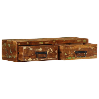 Tv-vægskab 80x30x19 cm massivt genbrugstræ