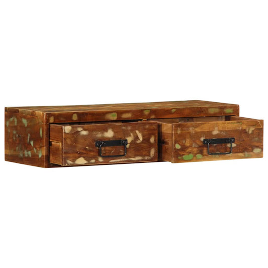 Tv-vægskab 80x30x19 cm massivt genbrugstræ