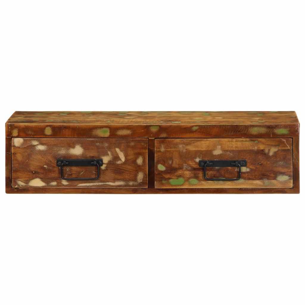 Tv-vægskab 80x30x19 cm massivt genbrugstræ