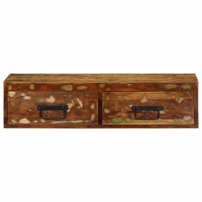 Tv-vægskab 80x30x19 cm massivt genbrugstræ