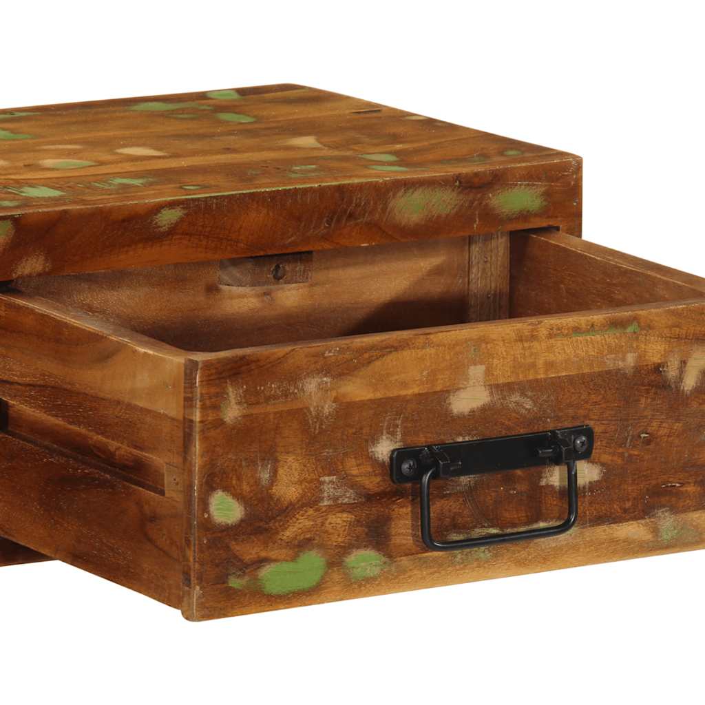 Tv-vægskab 80x30x19 cm massivt genbrugstræ