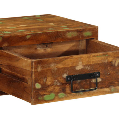 Tv-vægskab 80x30x19 cm massivt genbrugstræ